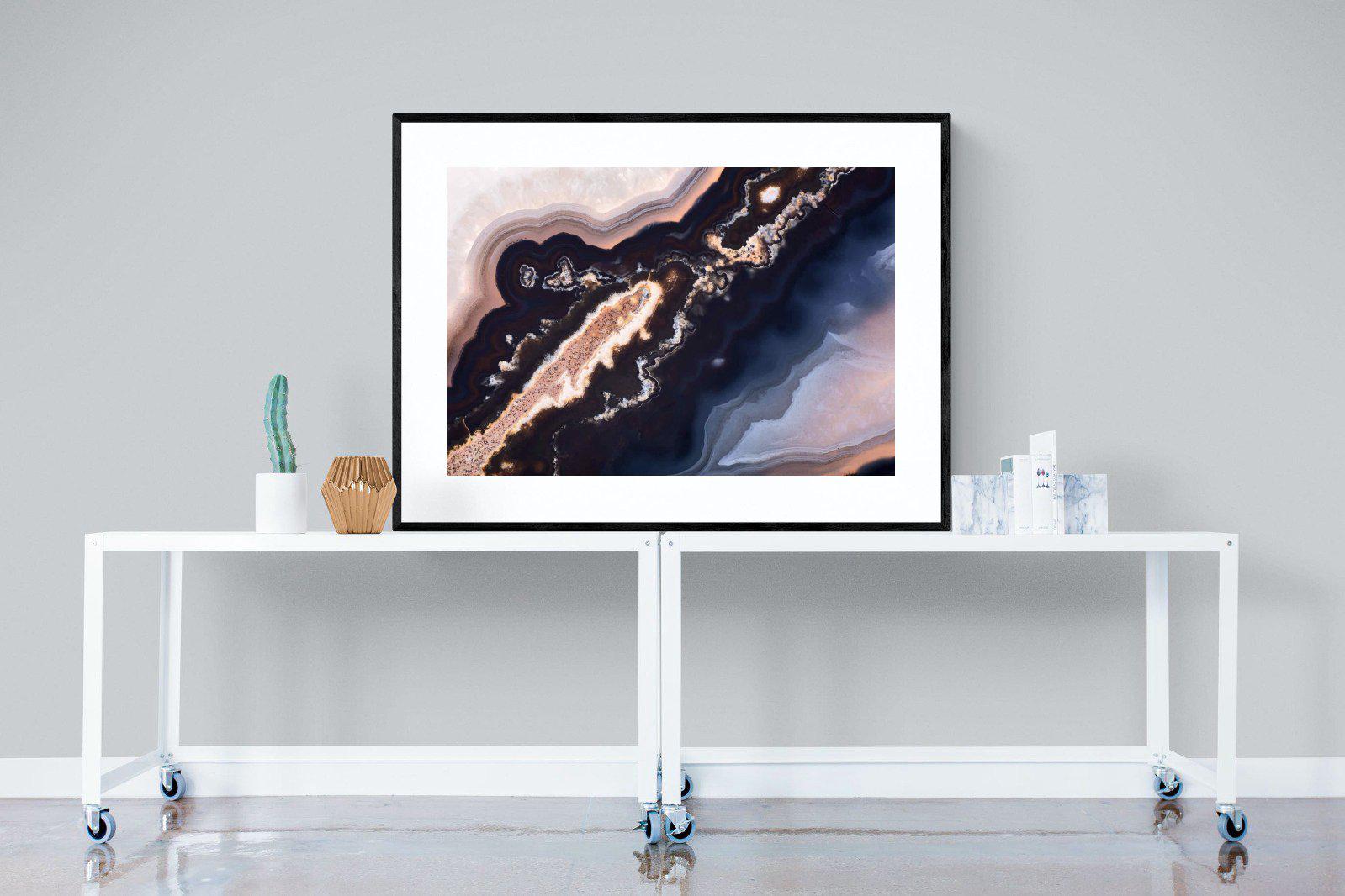 Gold Vein-Wall_Art-120 x 90cm-Framed Print-Black-Pixalot