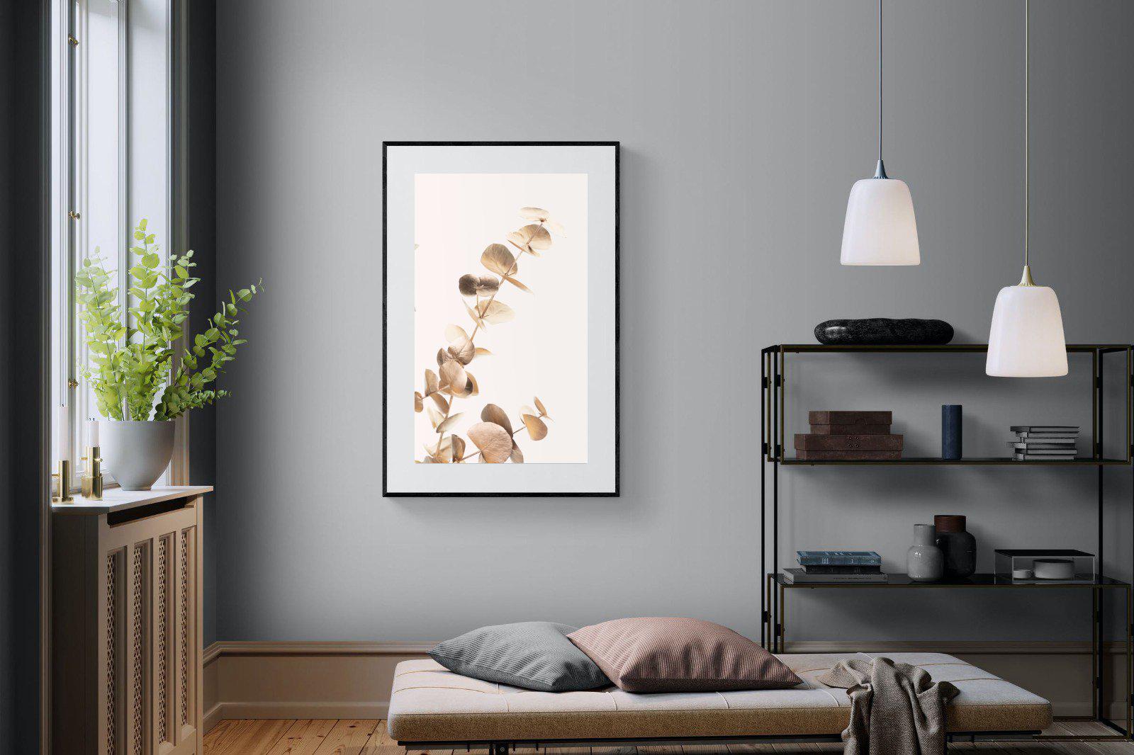 Golden Branch-Wall_Art-100 x 150cm-Framed Print-Black-Pixalot