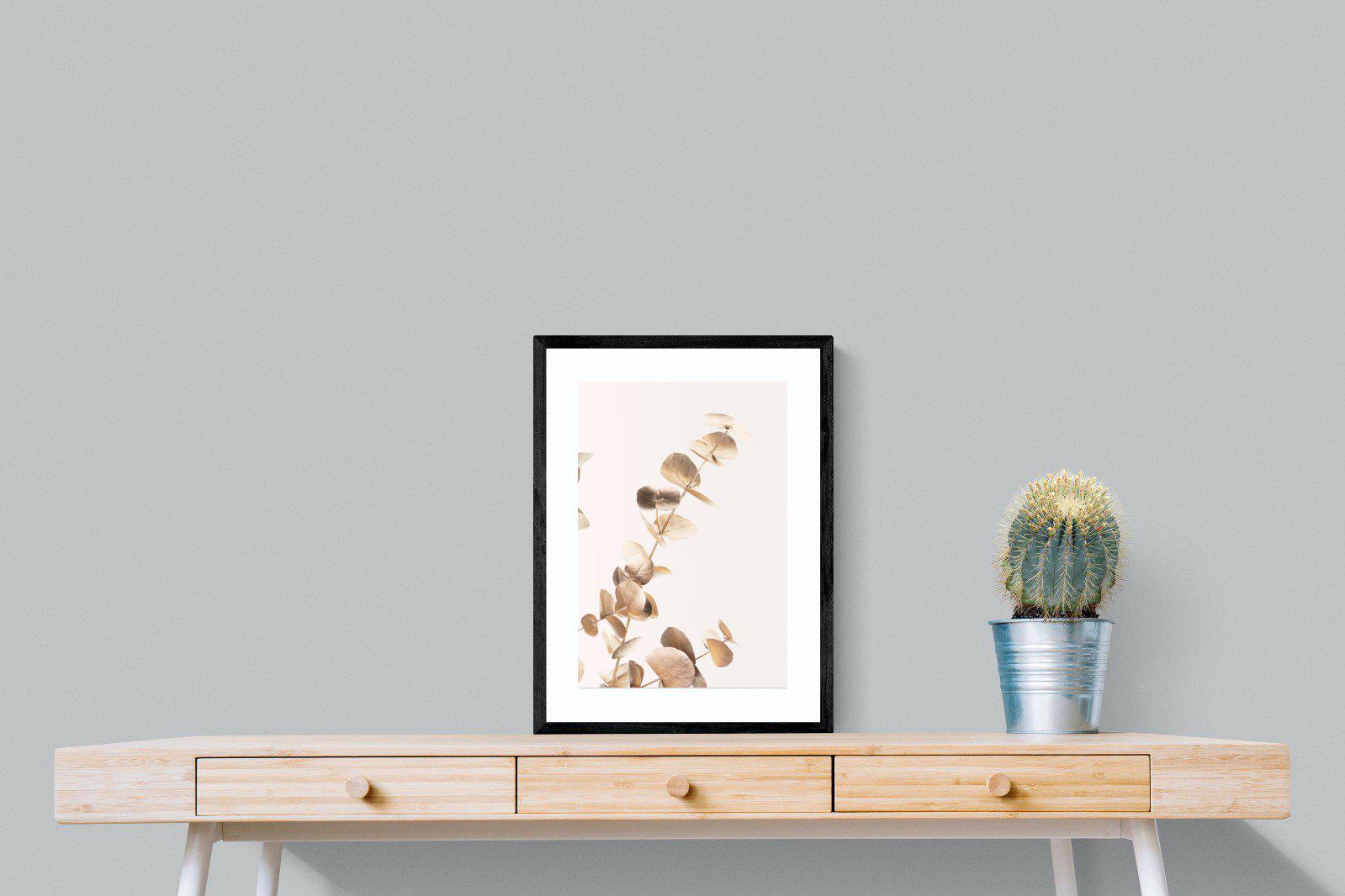 Golden Branch-Wall_Art-45 x 60cm-Framed Print-Black-Pixalot