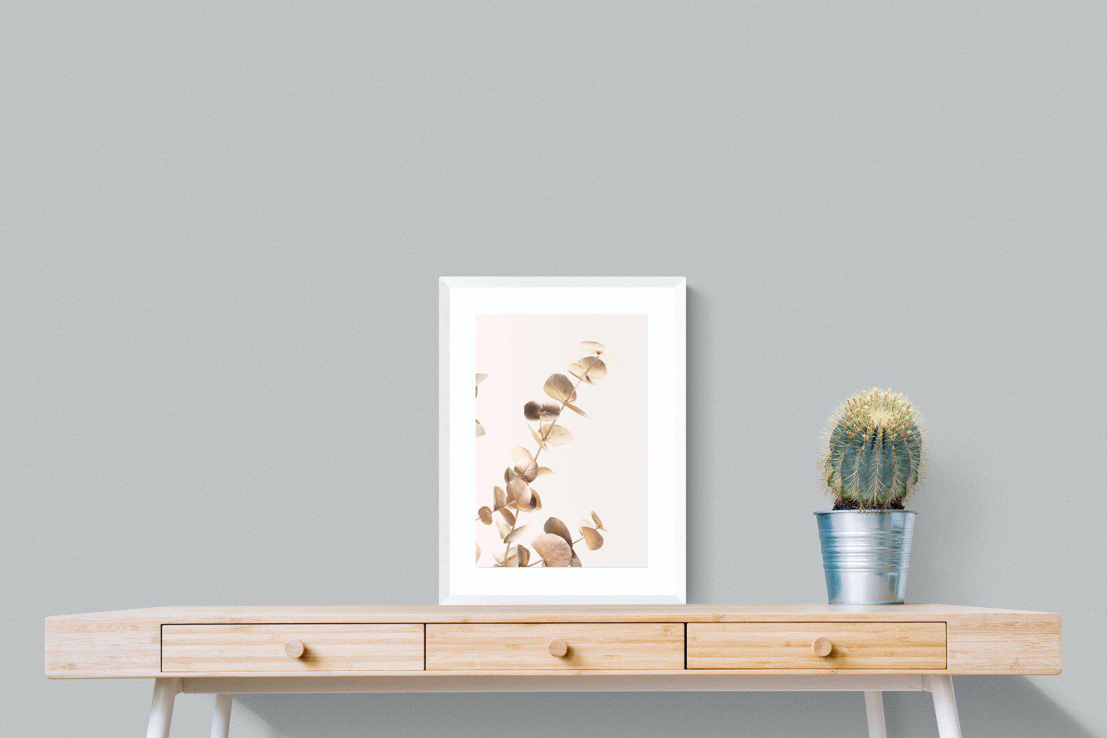 Golden Branch-Wall_Art-45 x 60cm-Framed Print-White-Pixalot