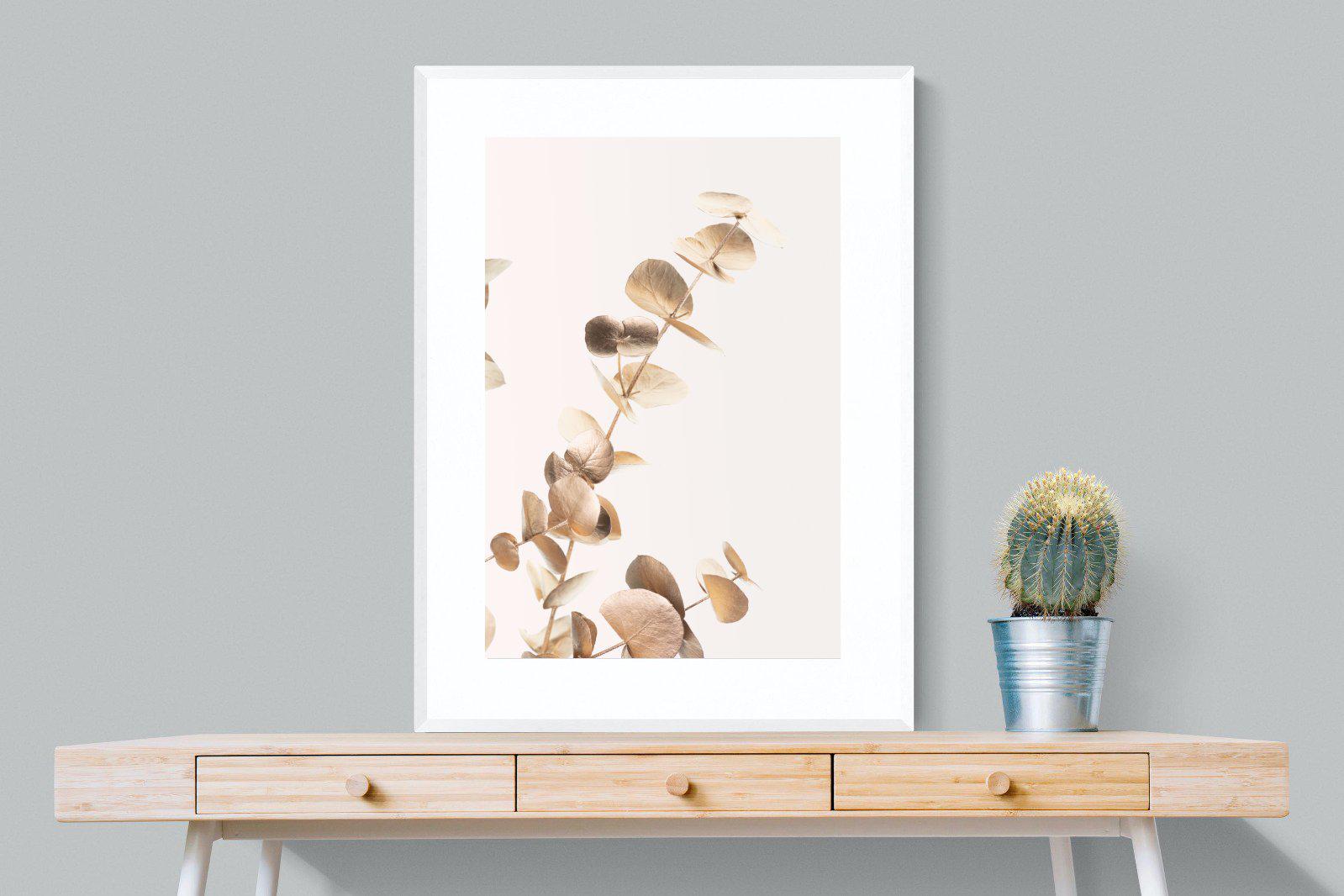 Golden Branch-Wall_Art-75 x 100cm-Framed Print-White-Pixalot