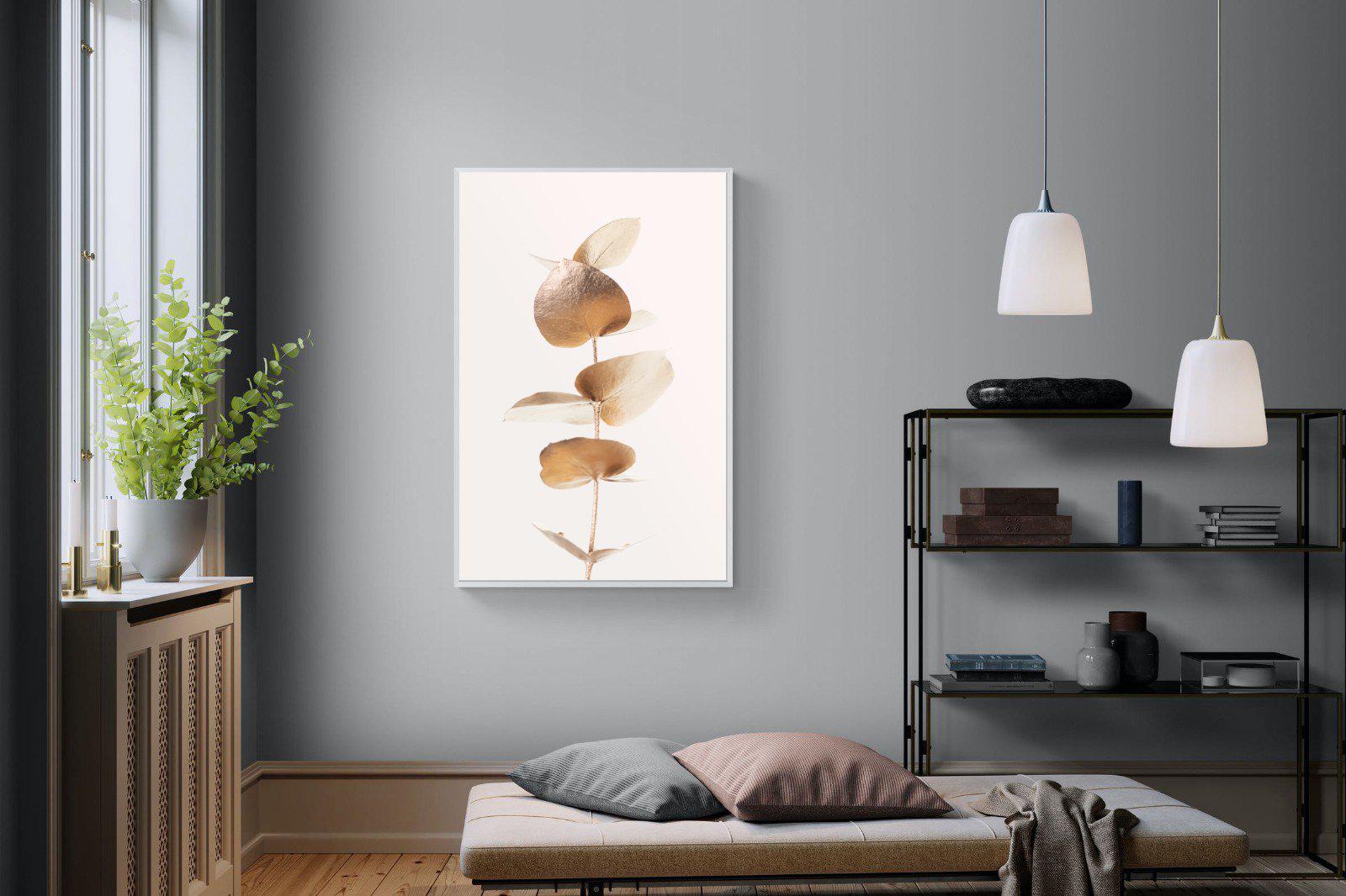 Golden Eucalyptus-Wall_Art-100 x 150cm-Mounted Canvas-White-Pixalot