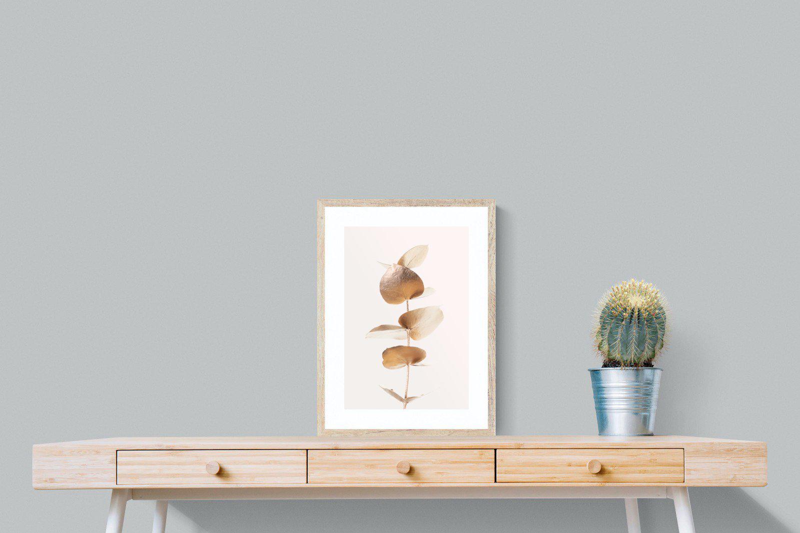 Golden Eucalyptus-Wall_Art-45 x 60cm-Framed Print-Wood-Pixalot