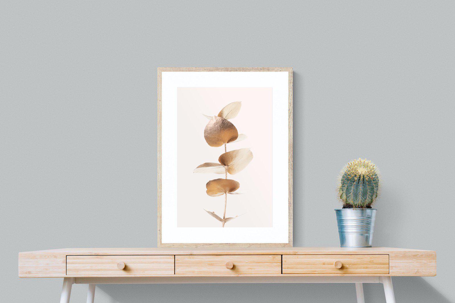 Golden Eucalyptus-Wall_Art-60 x 80cm-Framed Print-Wood-Pixalot
