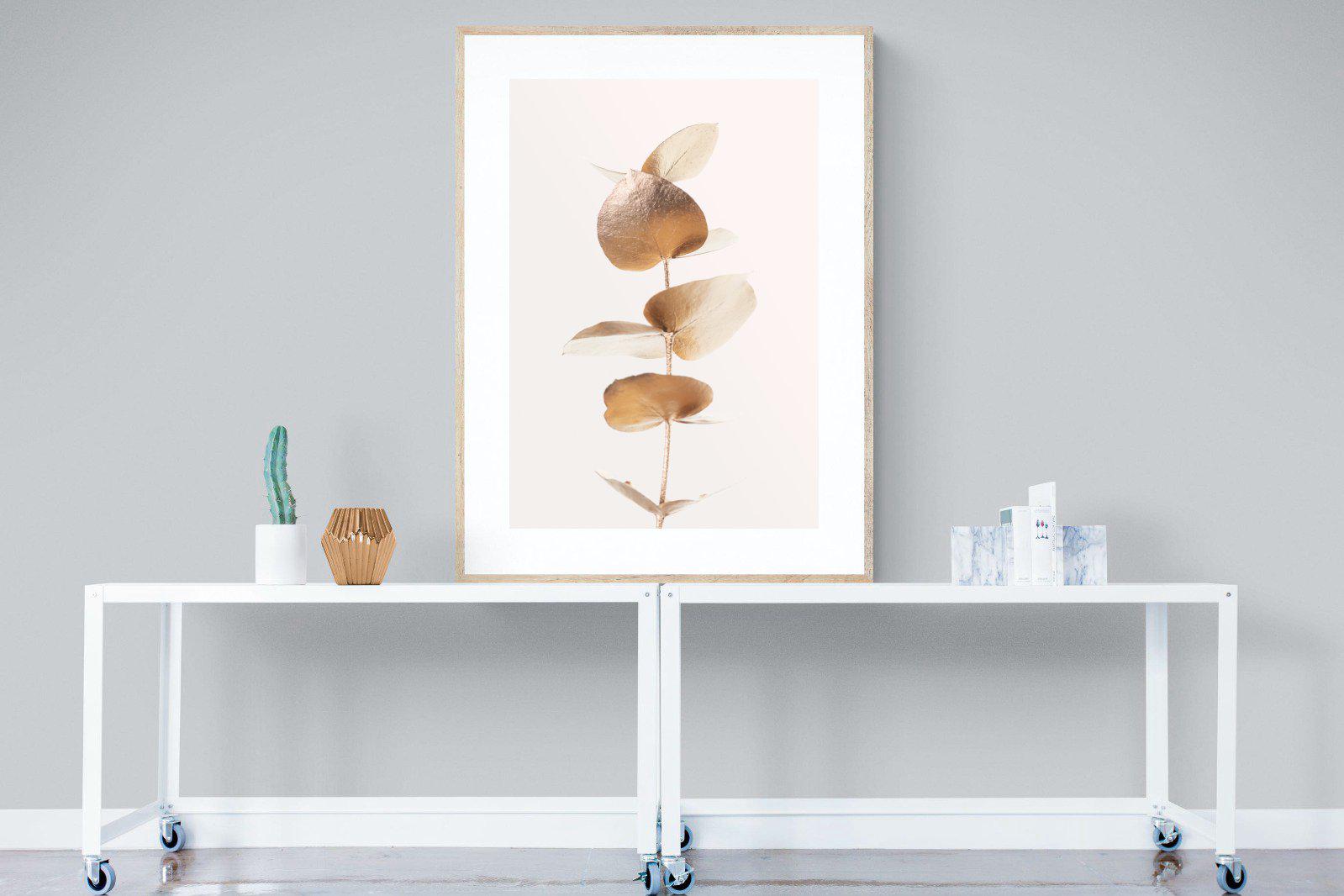 Golden Eucalyptus-Wall_Art-90 x 120cm-Framed Print-Wood-Pixalot