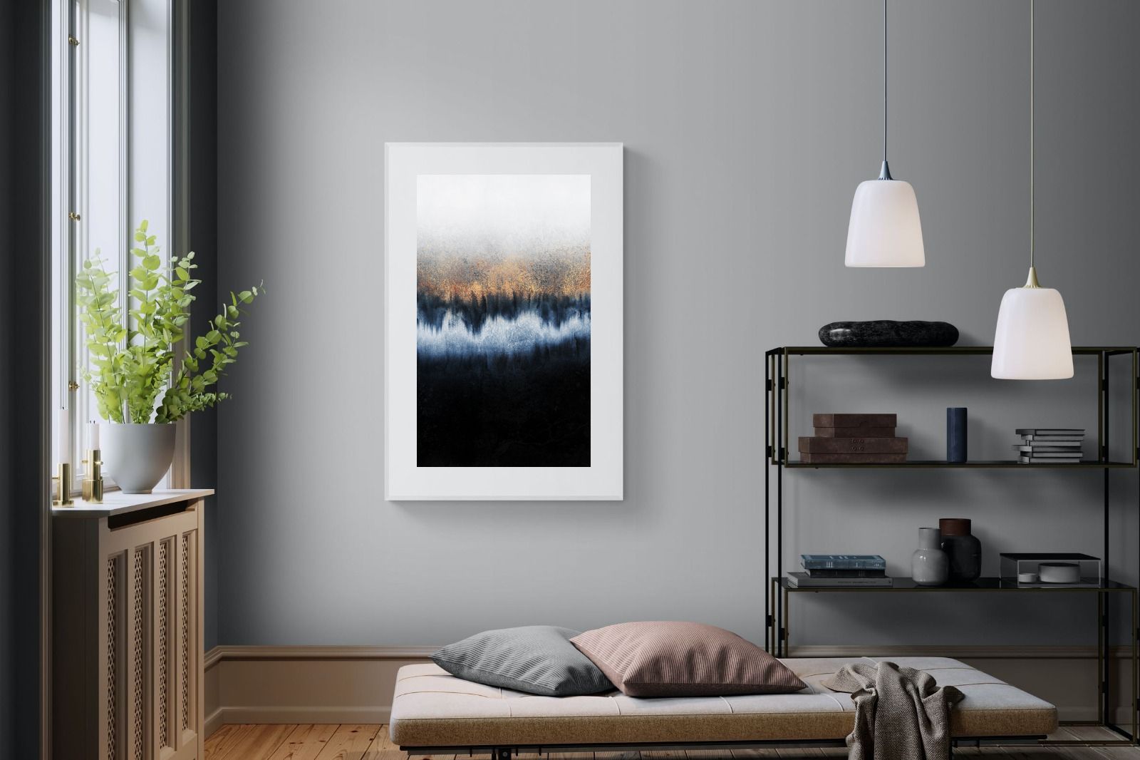 Golden Horizon-Wall_Art-100 x 150cm-Framed Print-White-Pixalot