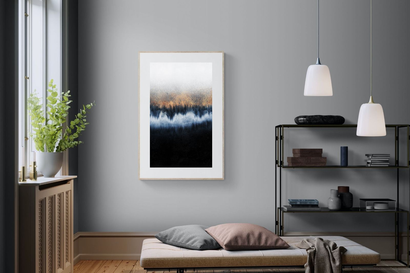 Golden Horizon-Wall_Art-100 x 150cm-Framed Print-Wood-Pixalot