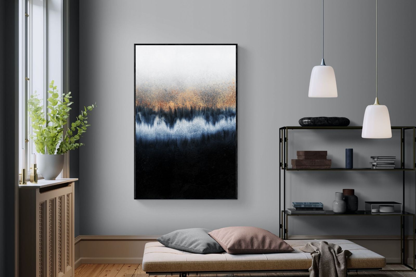 Golden Horizon-Wall_Art-120 x 180cm-Mounted Canvas-Black-Pixalot