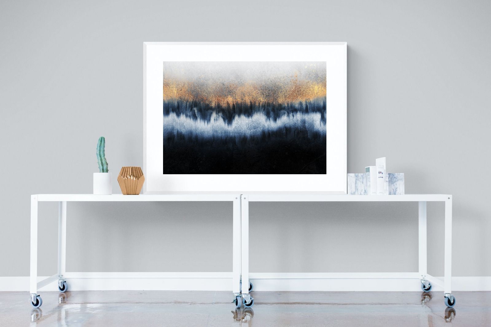 Golden Horizon-Wall_Art-120 x 90cm-Framed Print-White-Pixalot
