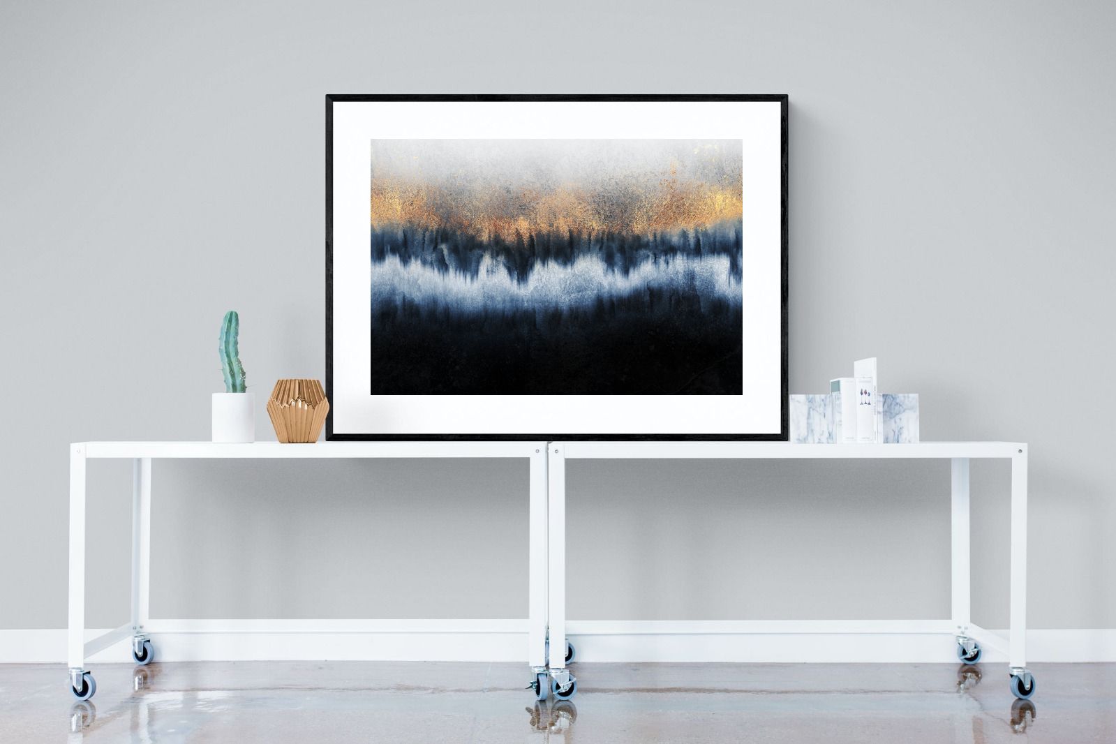 Golden Horizon-Wall_Art-120 x 90cm-Framed Print-Black-Pixalot