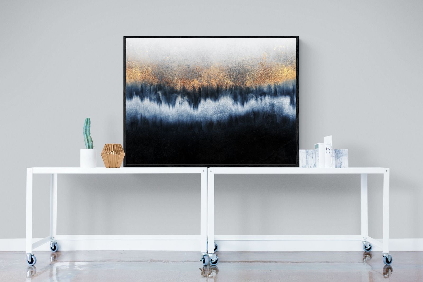 Golden Horizon-Wall_Art-120 x 90cm-Mounted Canvas-Black-Pixalot