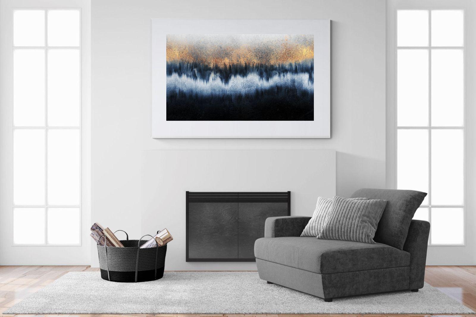 Golden Horizon-Wall_Art-150 x 100cm-Framed Print-White-Pixalot