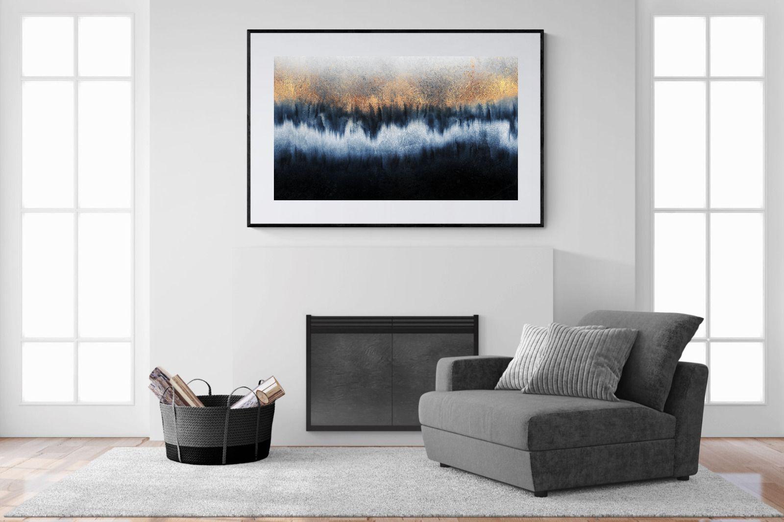 Golden Horizon-Wall_Art-150 x 100cm-Framed Print-Black-Pixalot