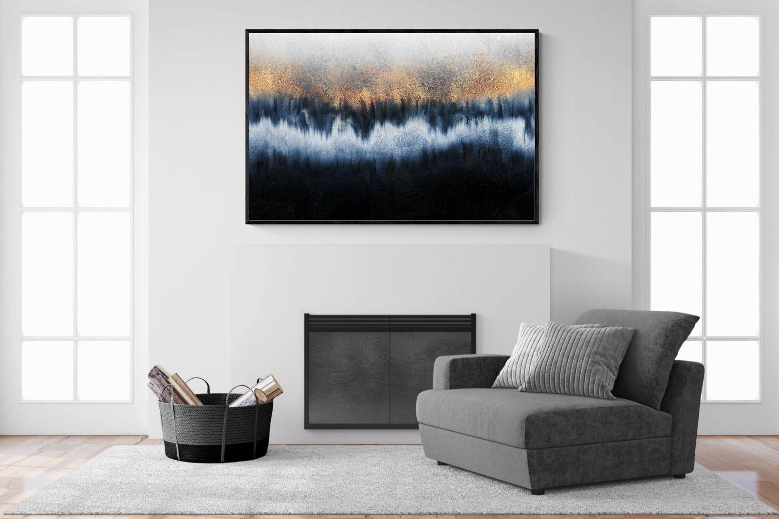 Golden Horizon-Wall_Art-150 x 100cm-Mounted Canvas-Black-Pixalot