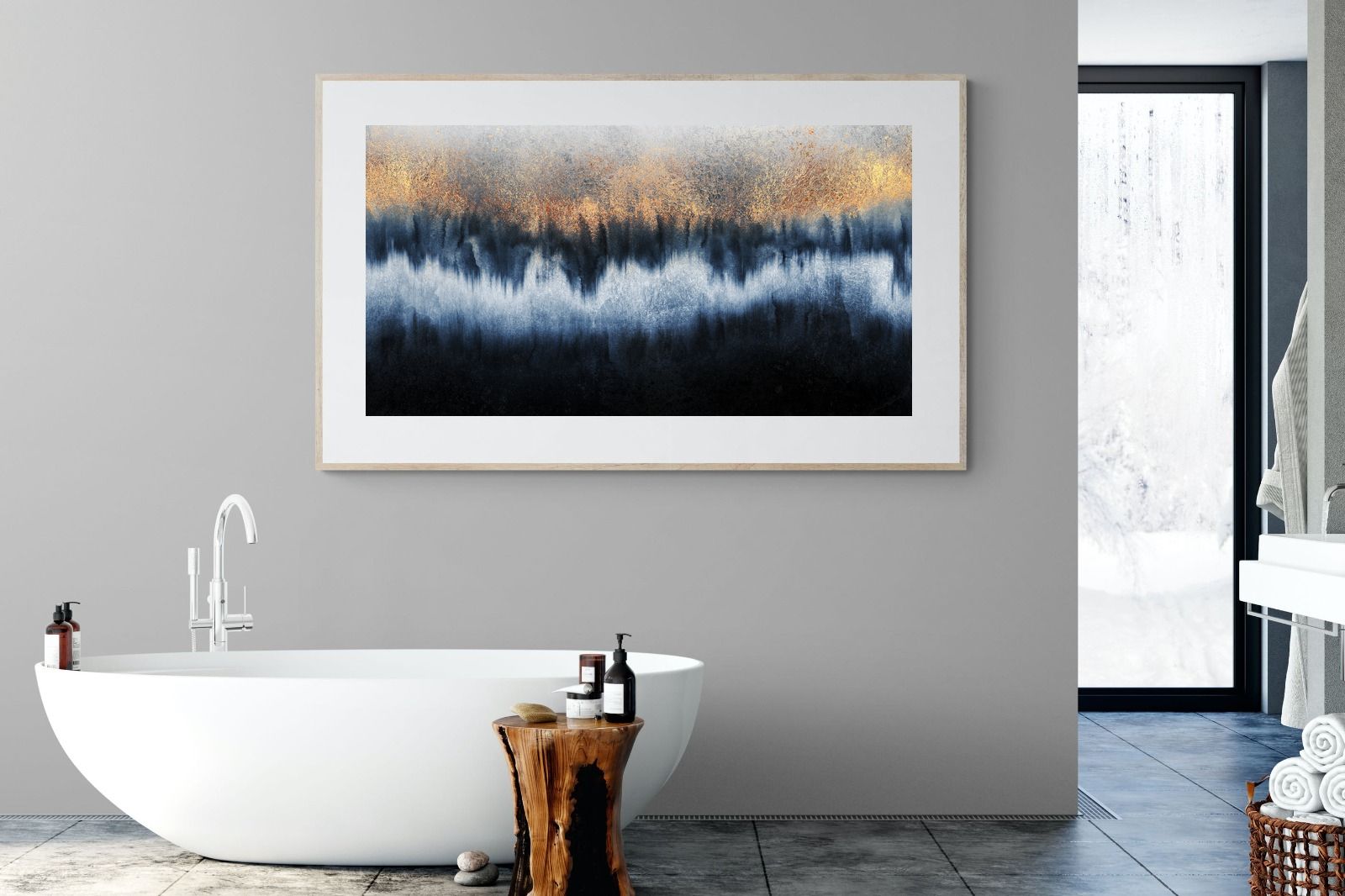 Golden Horizon-Wall_Art-180 x 110cm-Framed Print-Wood-Pixalot