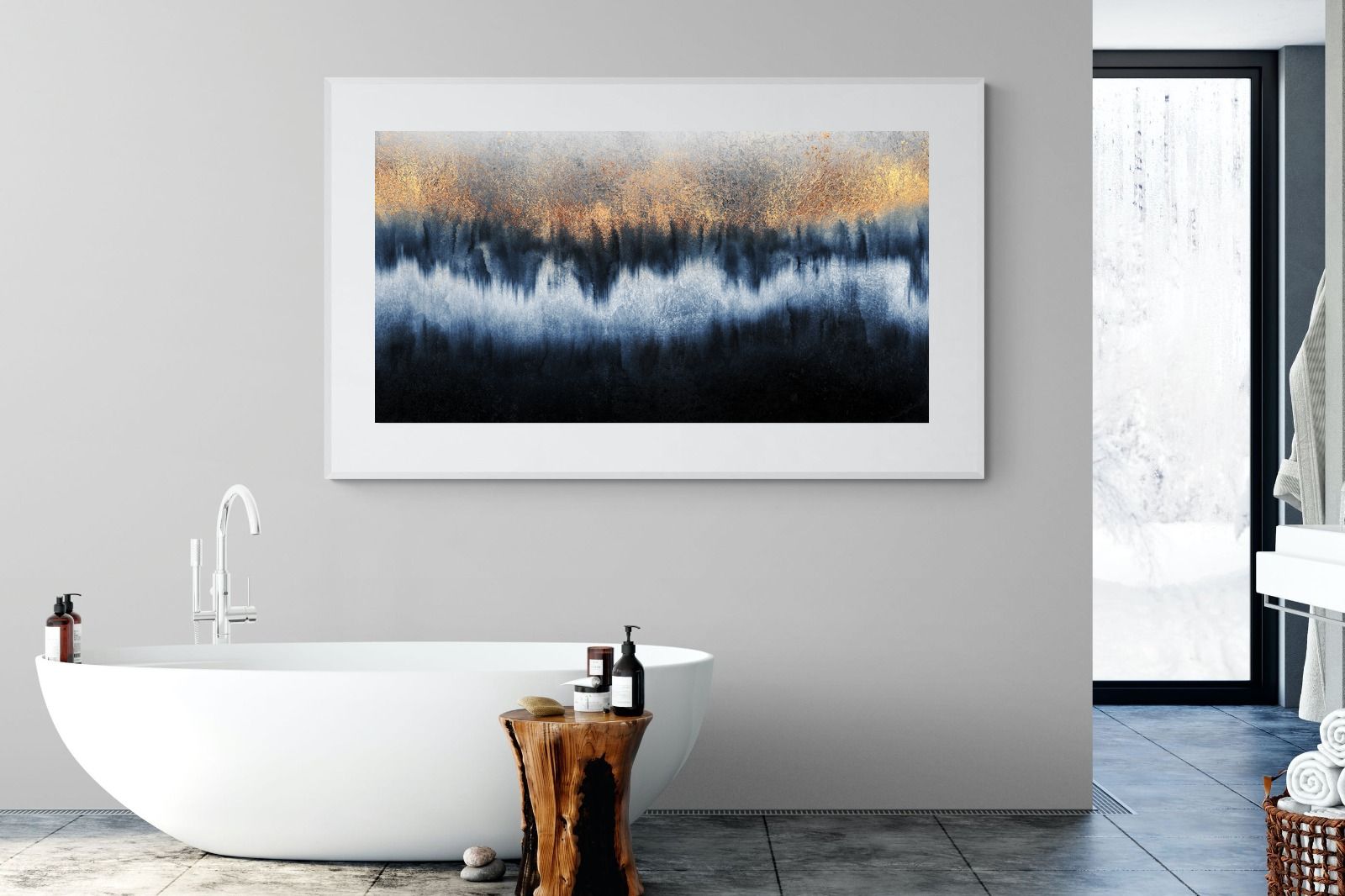 Golden Horizon-Wall_Art-180 x 110cm-Framed Print-White-Pixalot