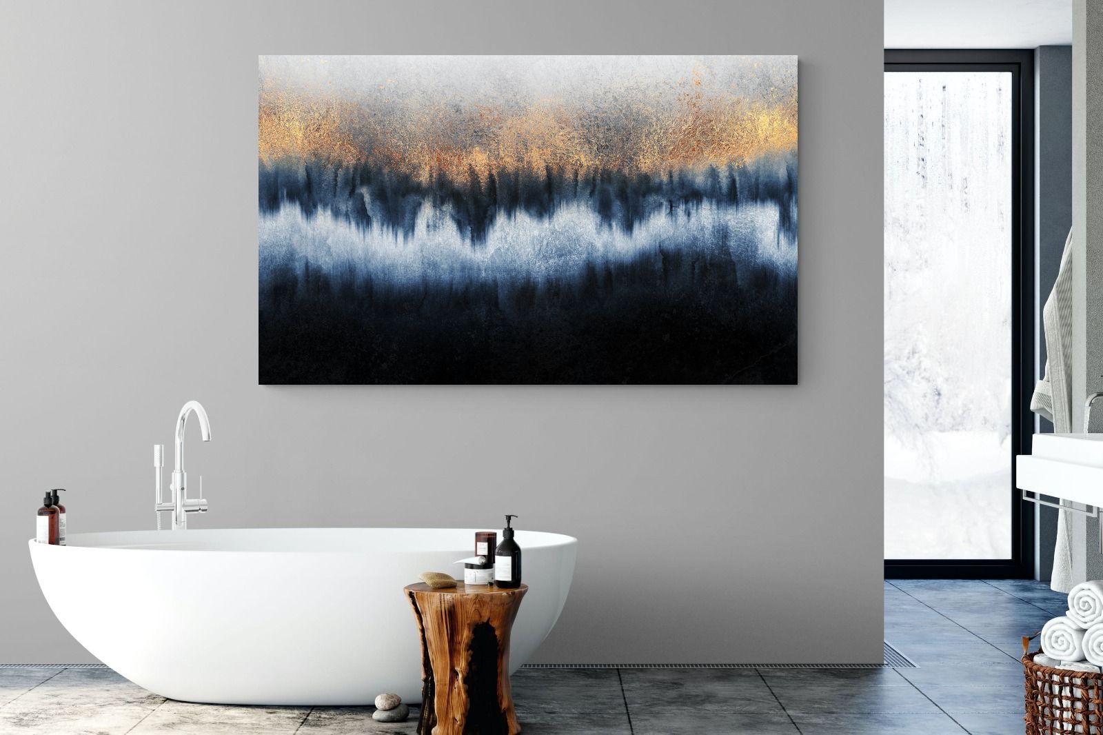 Golden Horizon-Wall_Art-180 x 110cm-Mounted Canvas-No Frame-Pixalot