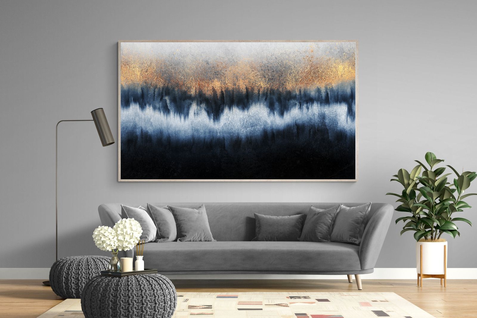 Golden Horizon-Wall_Art-220 x 130cm-Mounted Canvas-Wood-Pixalot