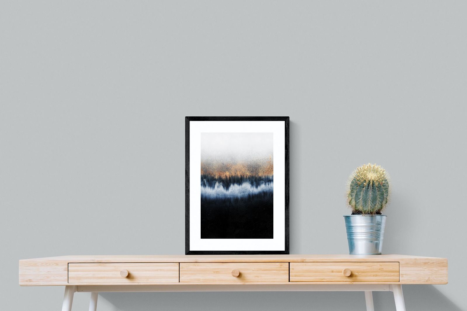Golden Horizon-Wall_Art-45 x 60cm-Framed Print-Black-Pixalot