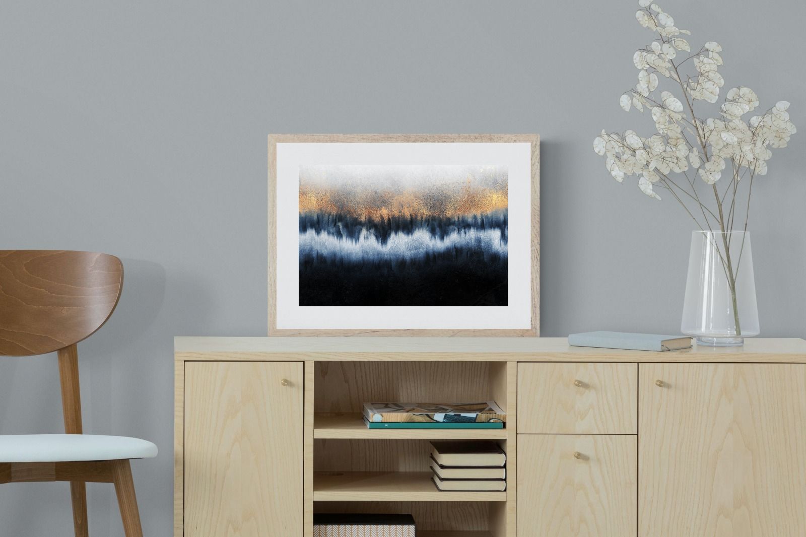 Golden Horizon-Wall_Art-60 x 45cm-Framed Print-Wood-Pixalot