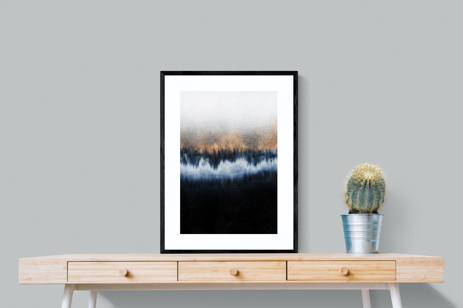 Golden Horizon-Wall_Art-60 x 80cm-Framed Print-Black-Pixalot