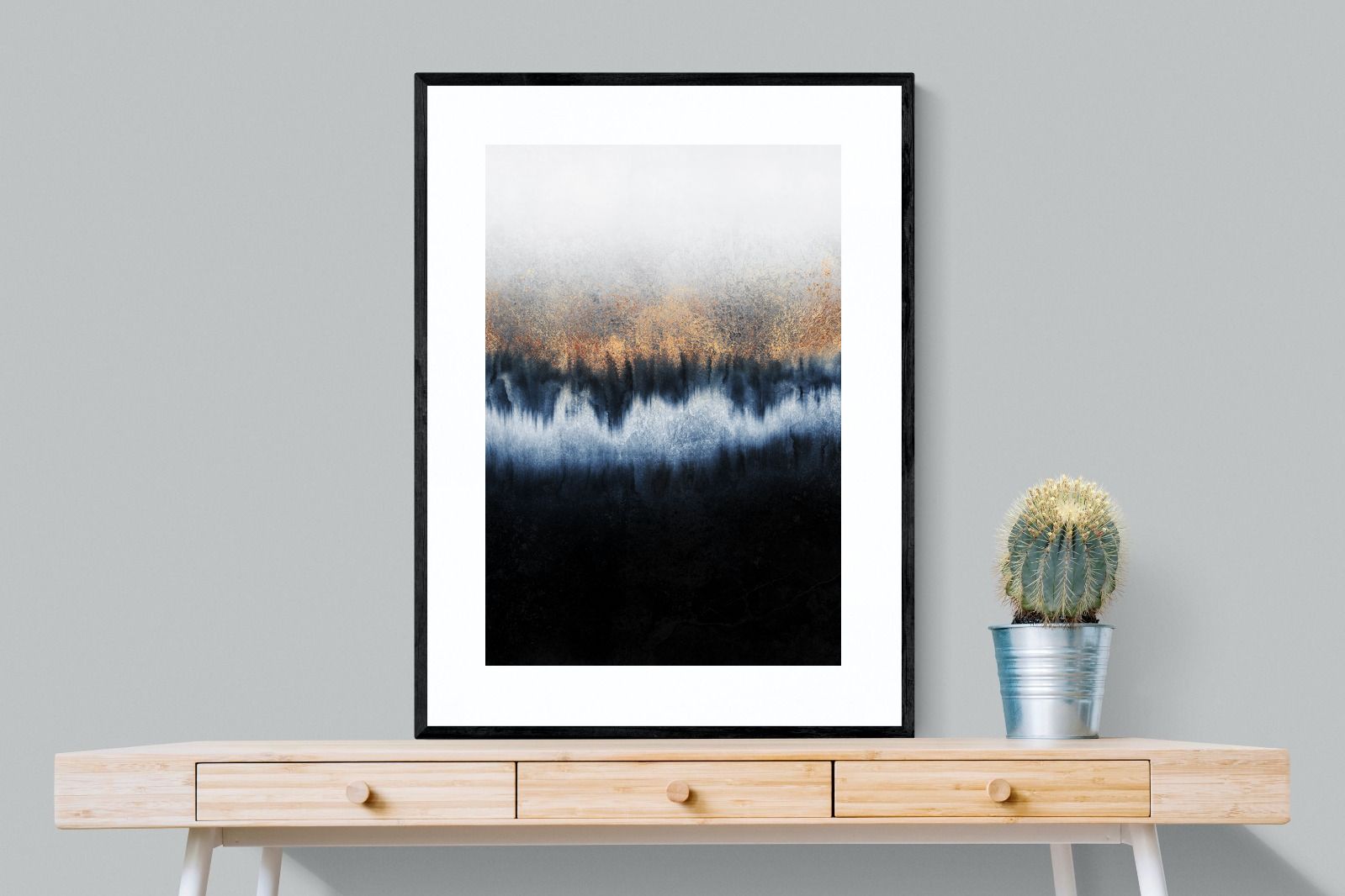 Golden Horizon-Wall_Art-75 x 100cm-Framed Print-Black-Pixalot