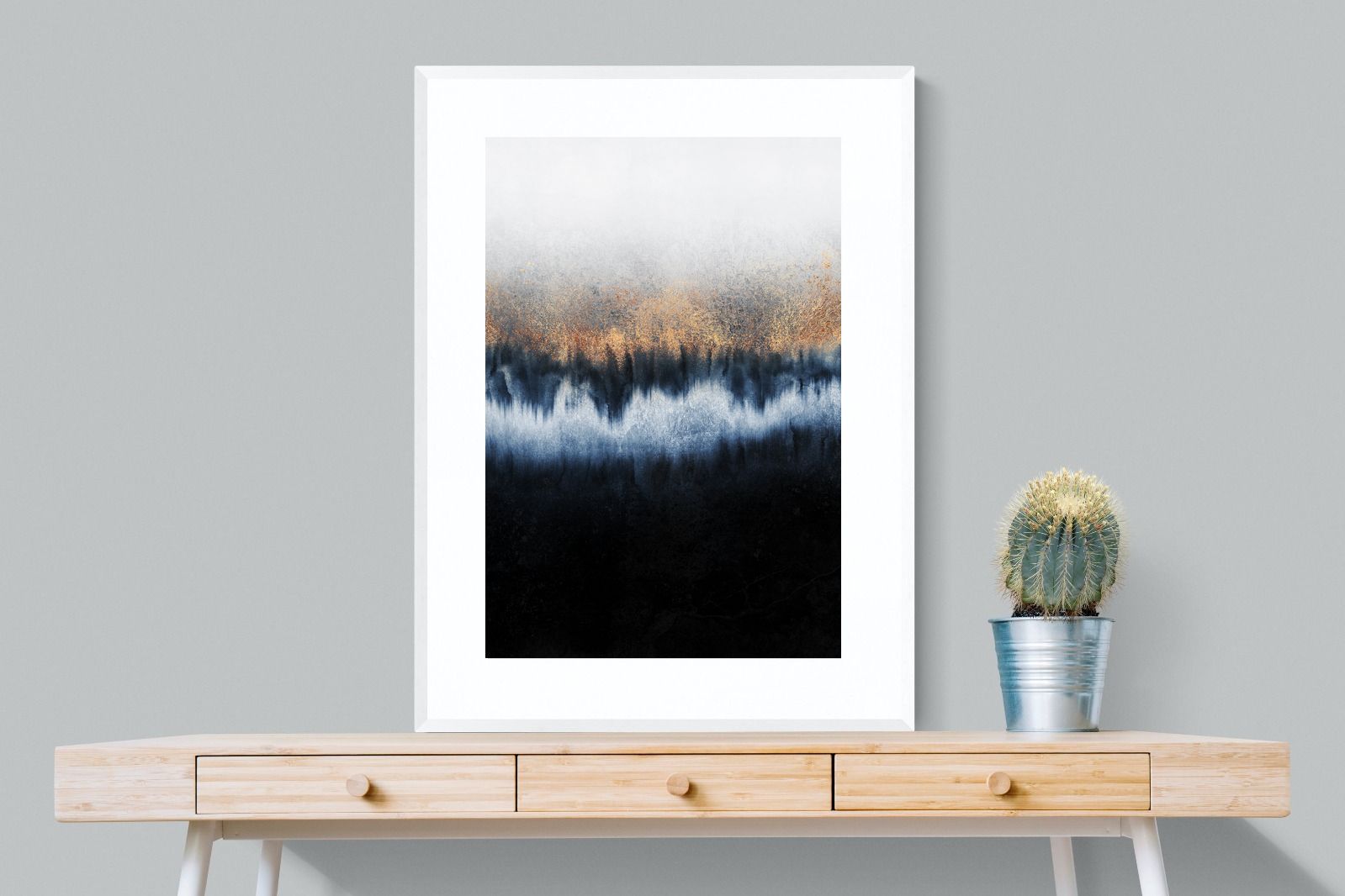 Golden Horizon-Wall_Art-75 x 100cm-Framed Print-White-Pixalot