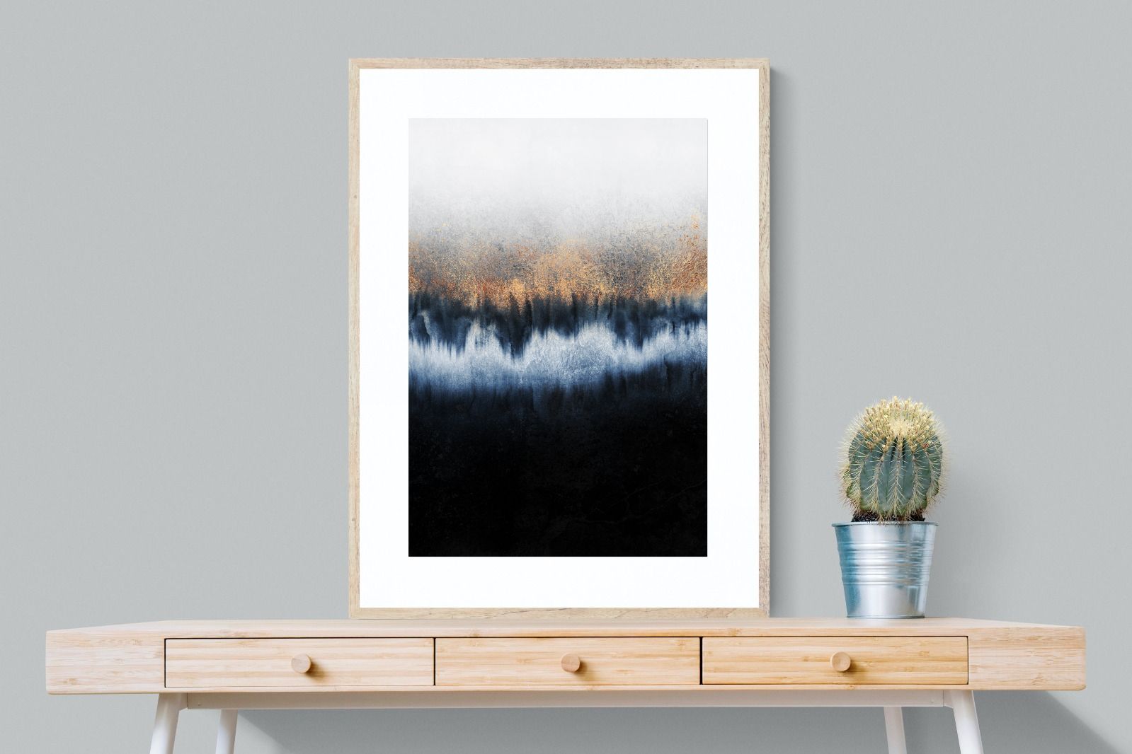 Golden Horizon-Wall_Art-75 x 100cm-Framed Print-Wood-Pixalot