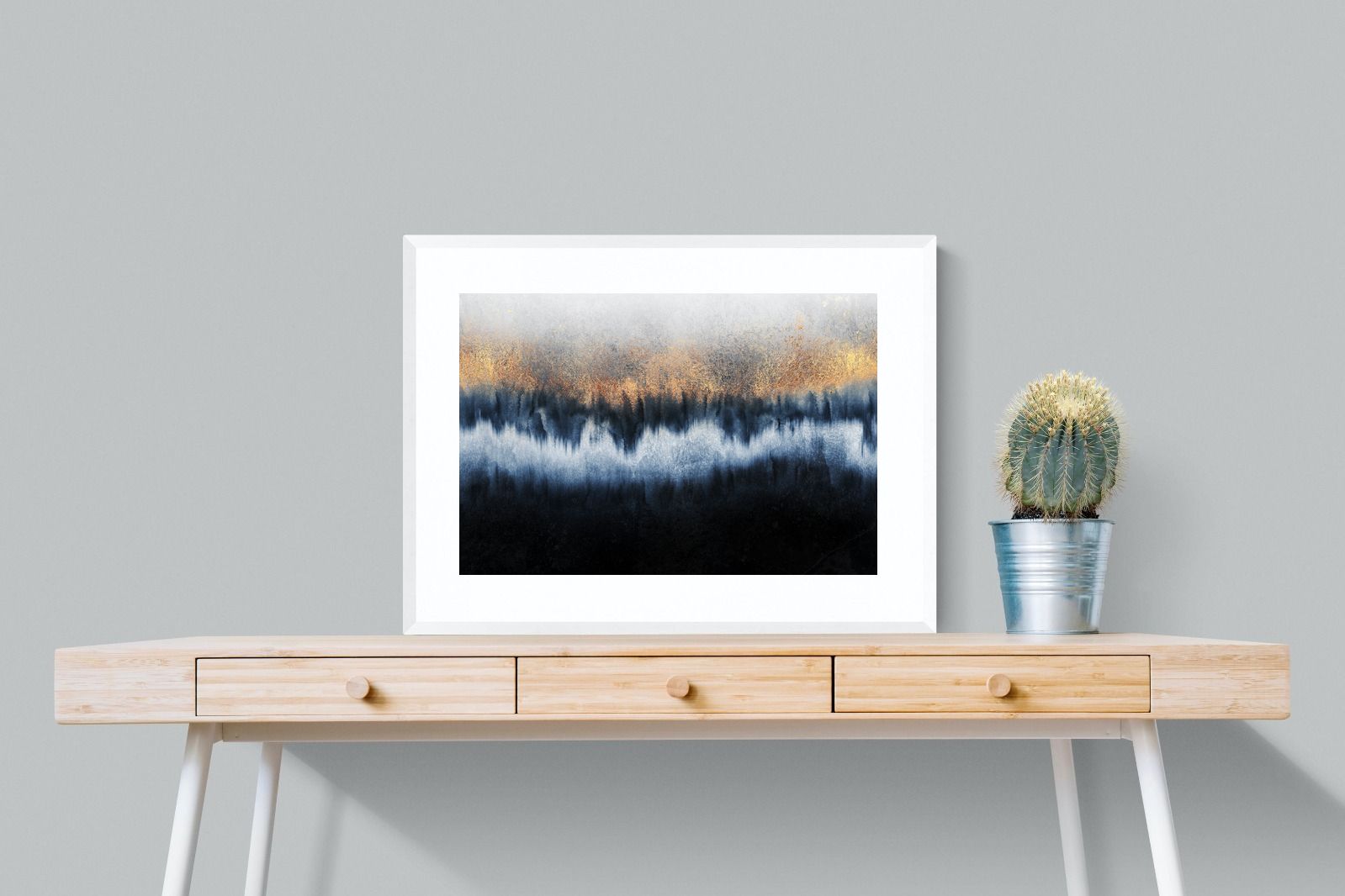 Golden Horizon-Wall_Art-80 x 60cm-Framed Print-White-Pixalot