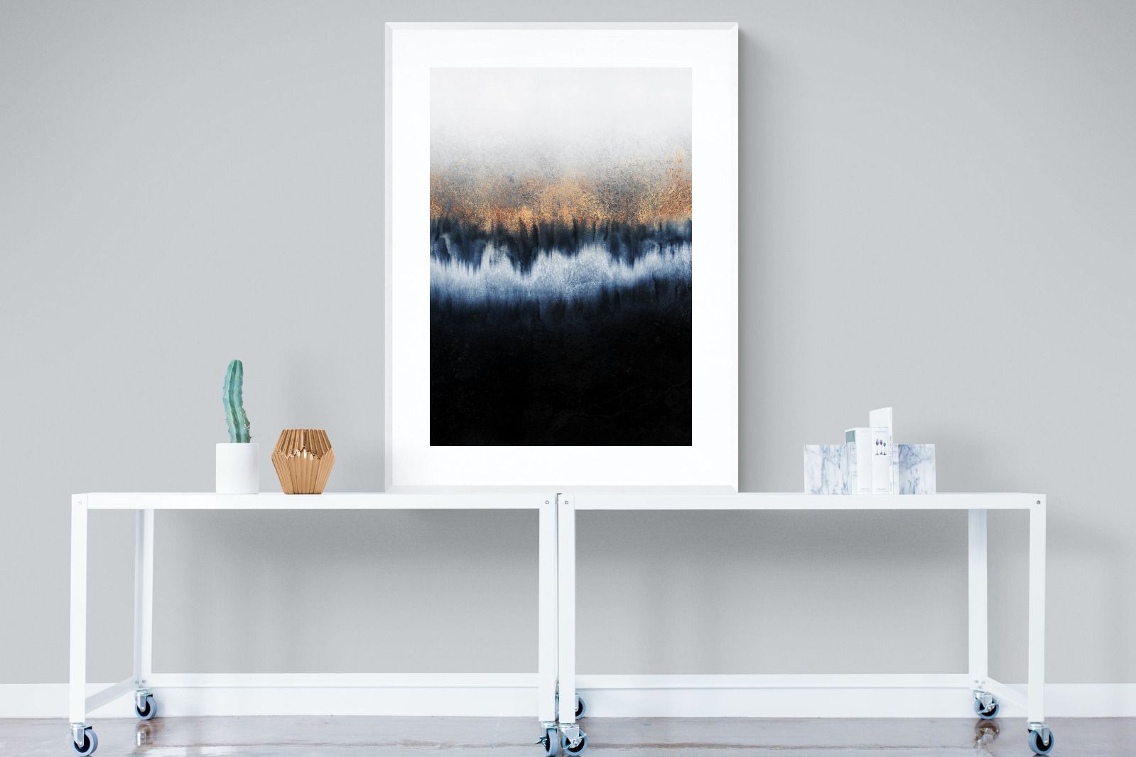 Golden Horizon-Wall_Art-90 x 120cm-Framed Print-White-Pixalot