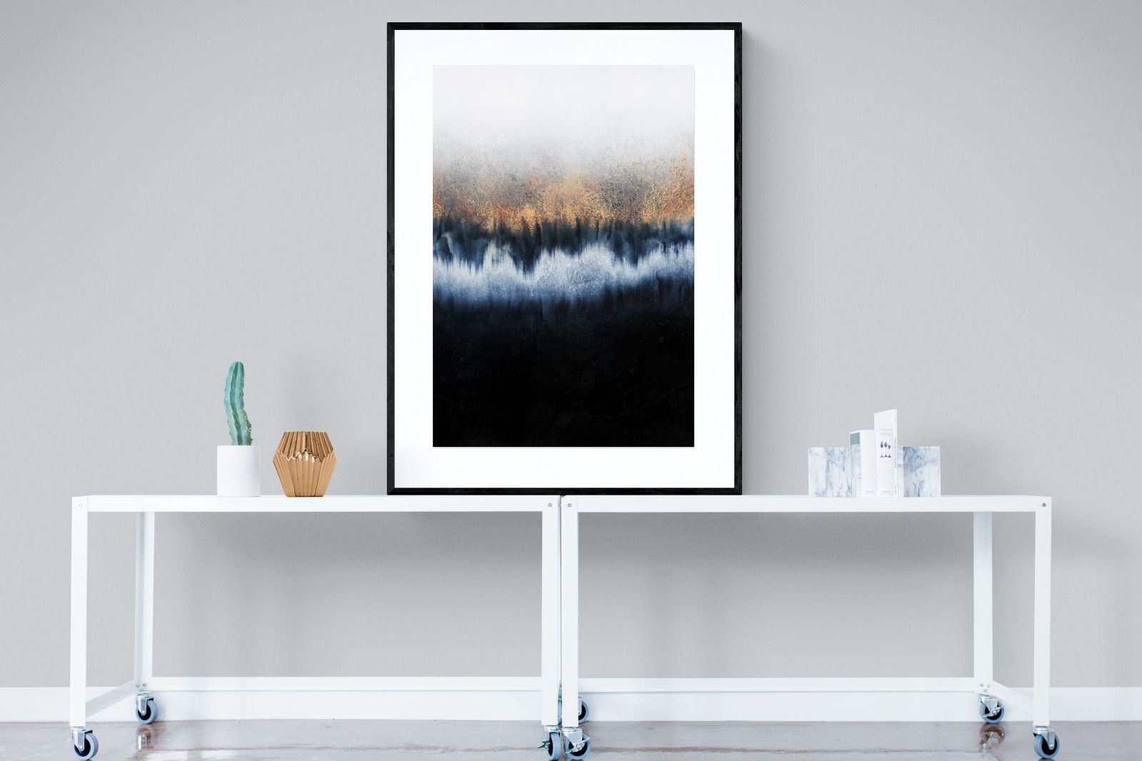 Golden Horizon-Wall_Art-90 x 120cm-Framed Print-Black-Pixalot