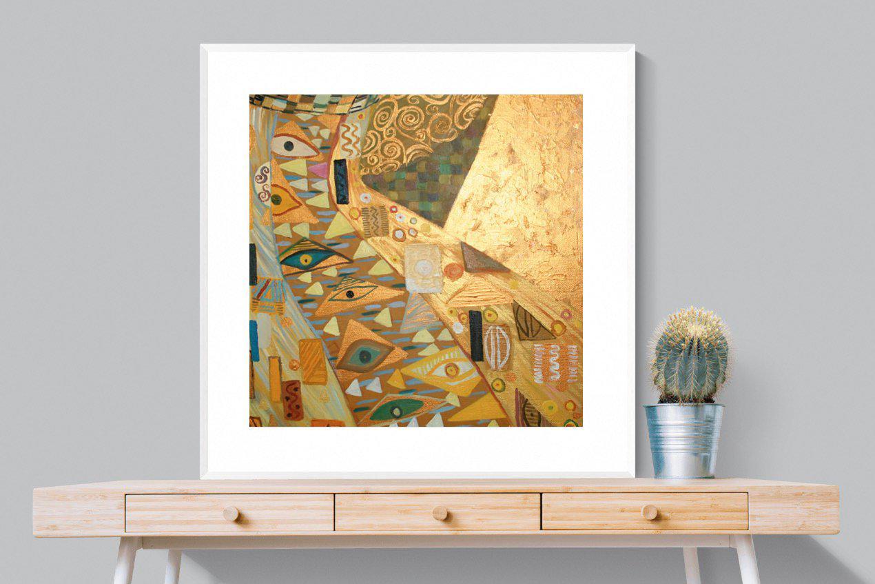Golden-Wall_Art-100 x 100cm-Framed Print-White-Pixalot