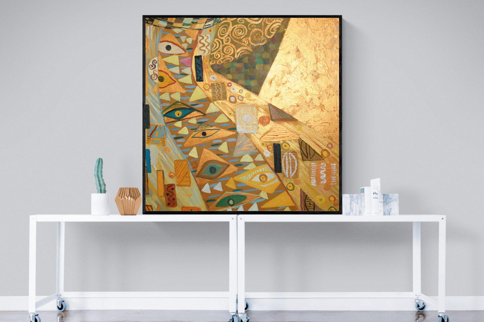 Golden-Wall_Art-120 x 120cm-Mounted Canvas-Black-Pixalot