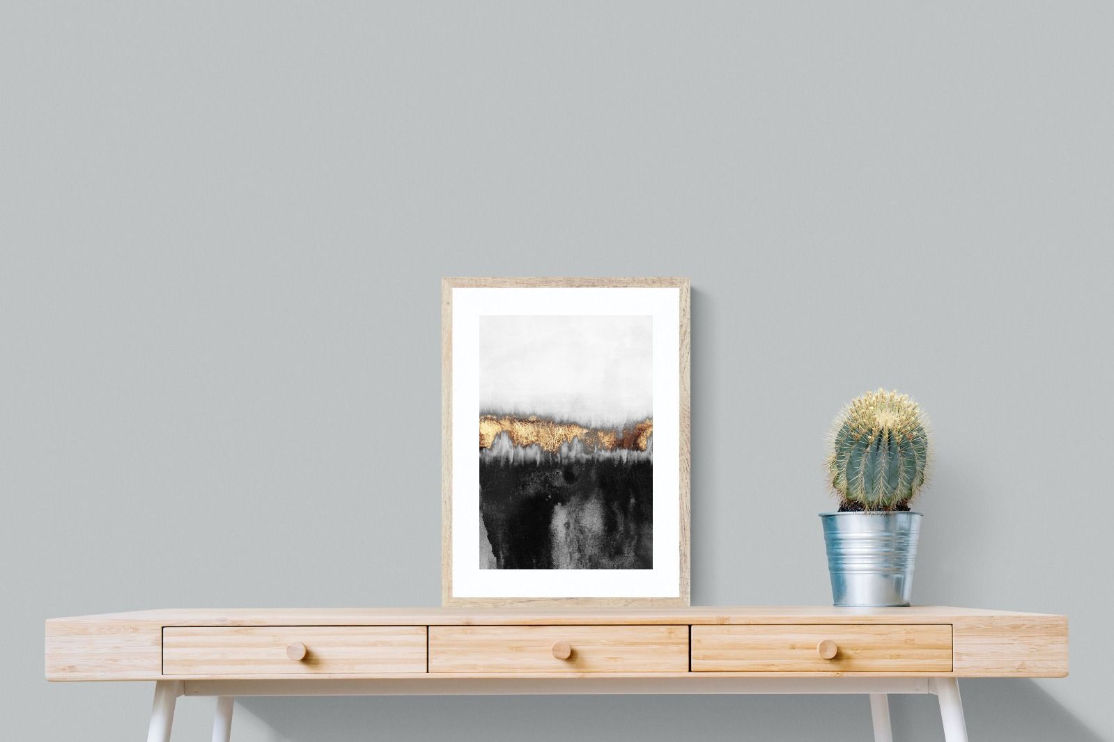 Golden Precipice-Wall_Art-45 x 60cm-Framed Print-Wood-Pixalot