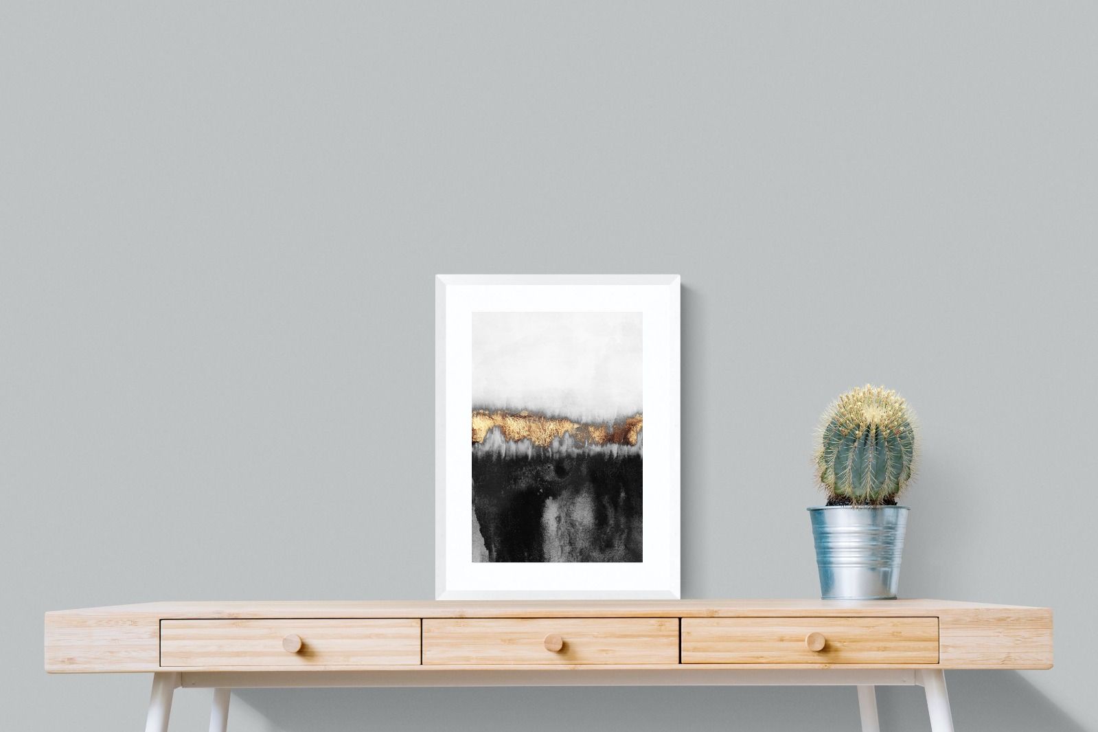 Golden Precipice-Wall_Art-45 x 60cm-Framed Print-White-Pixalot