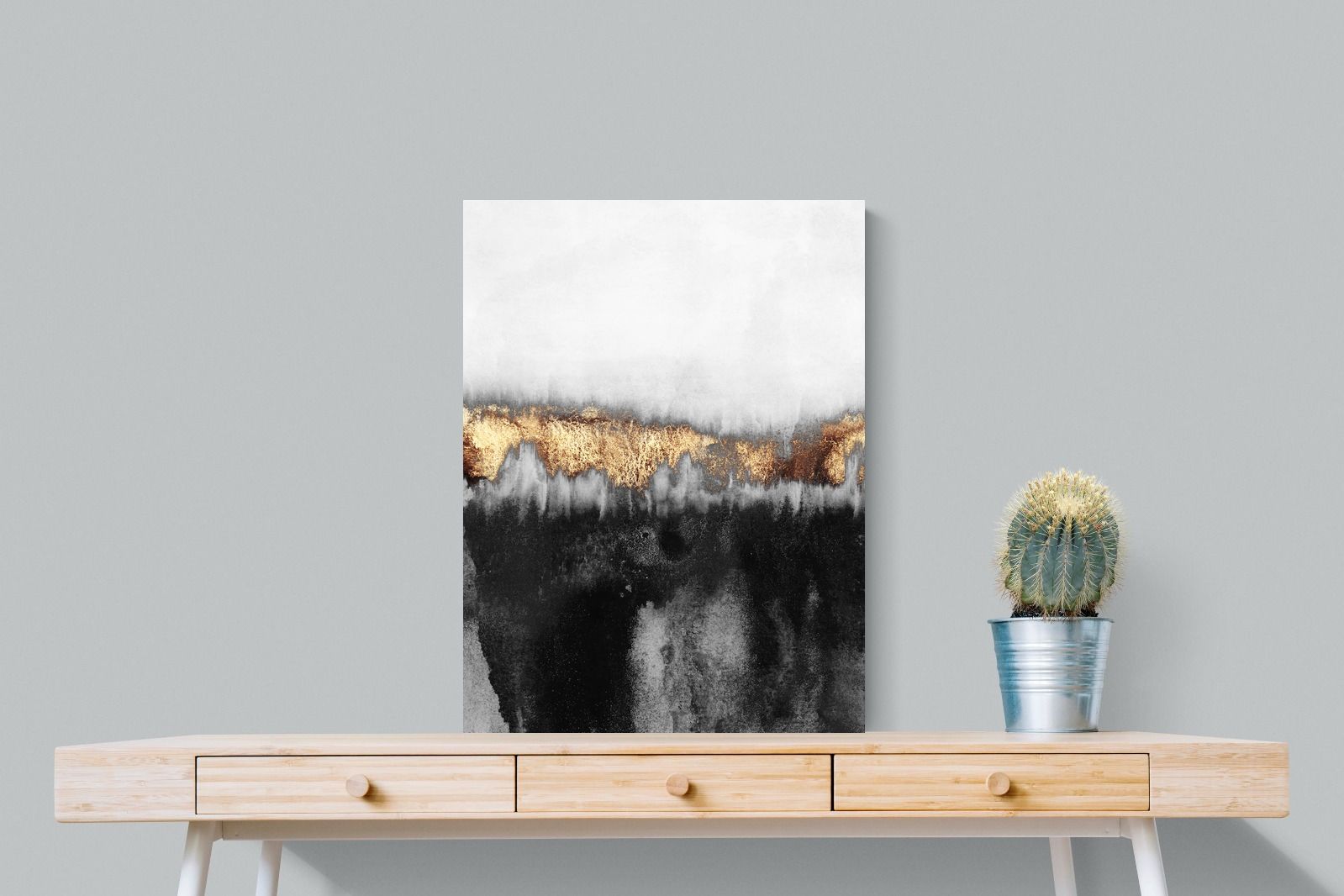 Golden Precipice-Wall_Art-60 x 80cm-Mounted Canvas-No Frame-Pixalot