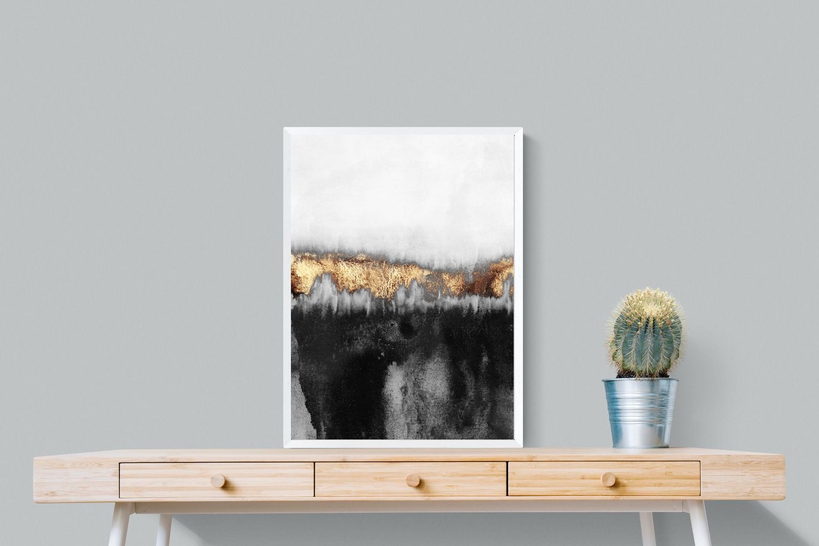 Golden Precipice-Wall_Art-60 x 80cm-Mounted Canvas-White-Pixalot
