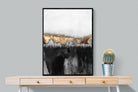 Golden Precipice-Wall_Art-75 x 100cm-Mounted Canvas-Black-Pixalot