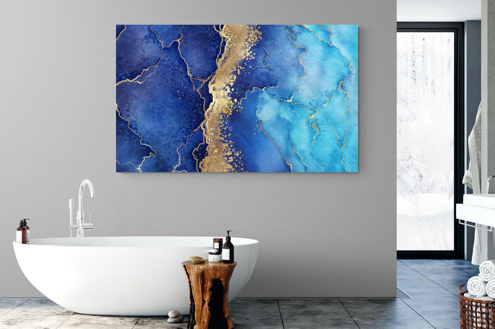 Golden Veins-Wall_Art-180 x 110cm-Mounted Canvas-No Frame-Pixalot
