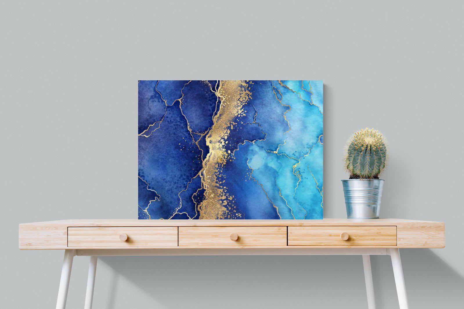 Golden Veins-Wall_Art-80 x 60cm-Mounted Canvas-No Frame-Pixalot