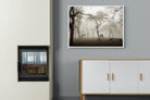 Grazing in the Fog-Wall_Art-100 x 75cm-Mounted Canvas-White-Pixalot