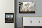 Grazing in the Fog-Wall_Art-100 x 75cm-Mounted Canvas-No Frame-Pixalot