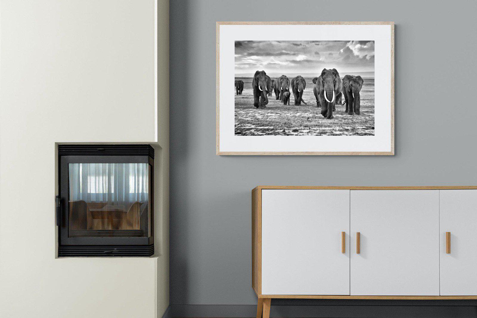 Great Tuskers-Wall_Art-100 x 75cm-Framed Print-Wood-Pixalot