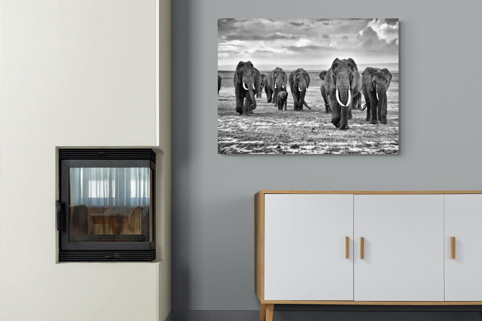 Great Tuskers-Wall_Art-100 x 75cm-Mounted Canvas-No Frame-Pixalot