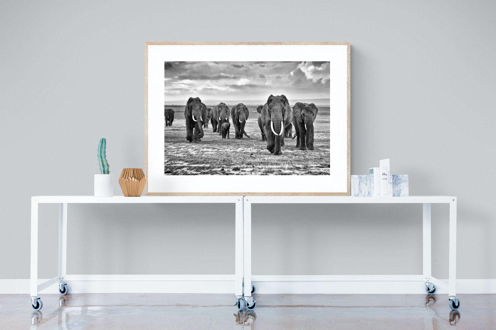 Great Tuskers-Wall_Art-120 x 90cm-Framed Print-Wood-Pixalot