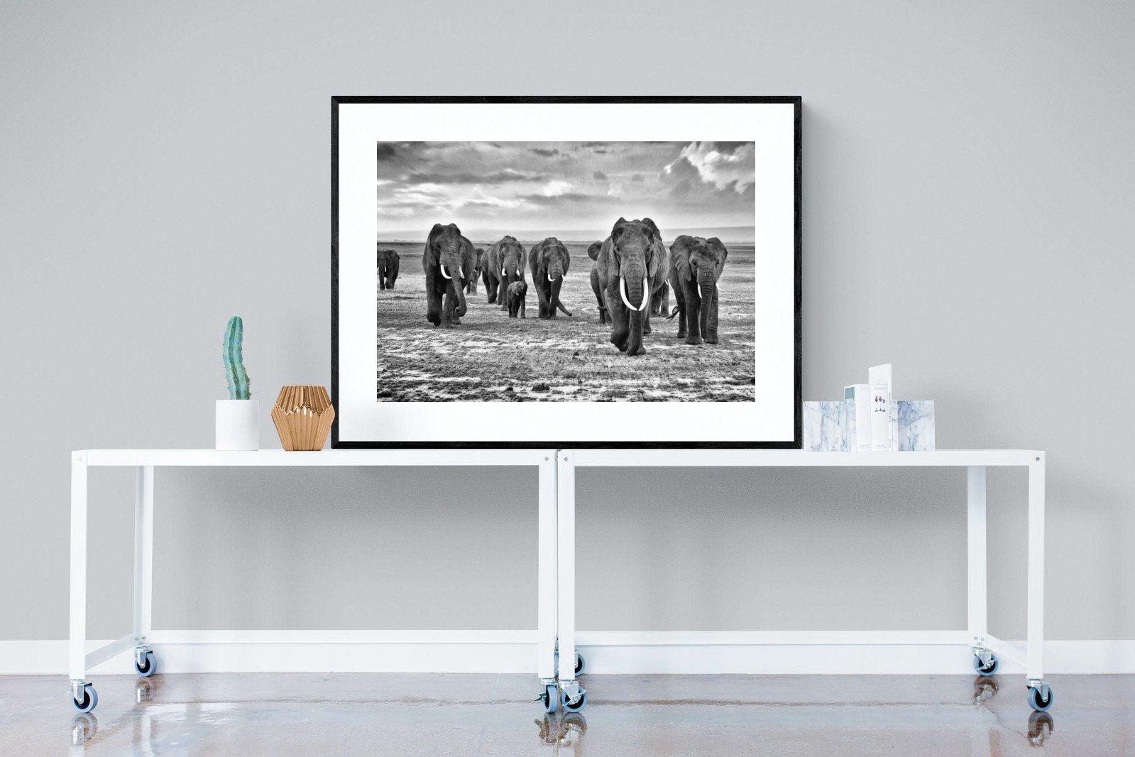 Great Tuskers-Wall_Art-120 x 90cm-Framed Print-Black-Pixalot