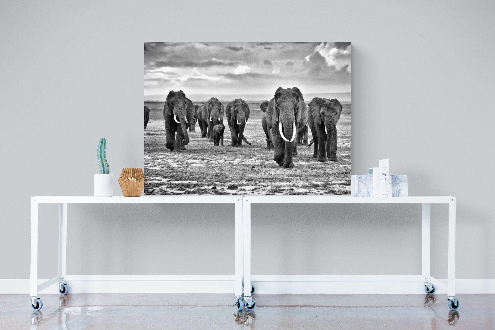Great Tuskers-Wall_Art-120 x 90cm-Mounted Canvas-No Frame-Pixalot