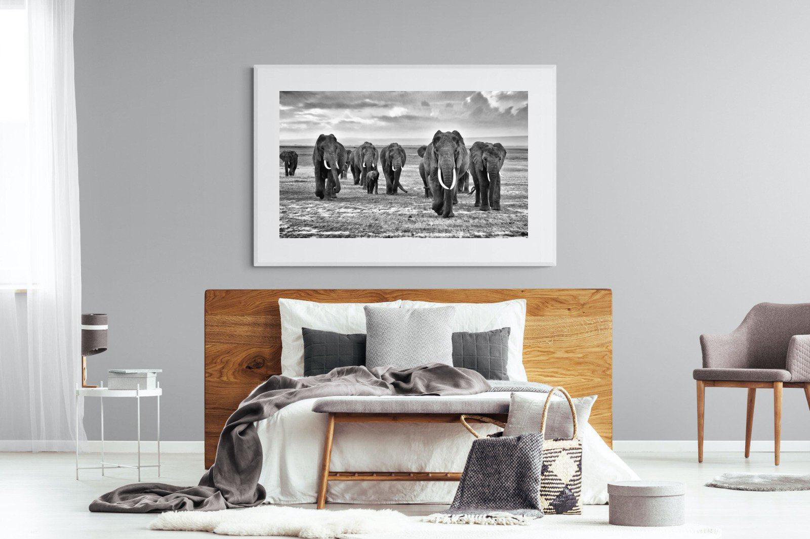 Great Tuskers-Wall_Art-150 x 100cm-Framed Print-White-Pixalot