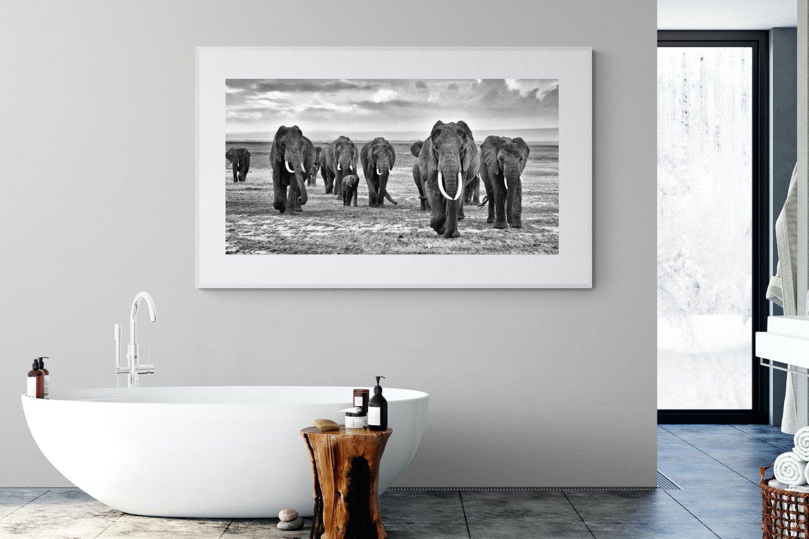 Great Tuskers-Wall_Art-180 x 110cm-Framed Print-White-Pixalot