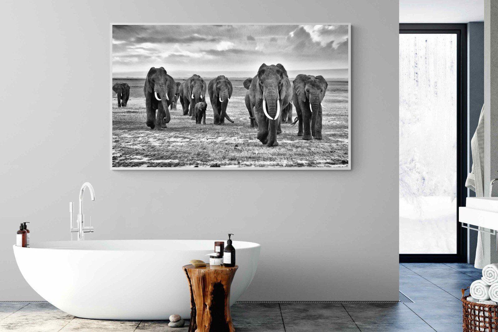 Great Tuskers-Wall_Art-180 x 110cm-Mounted Canvas-White-Pixalot